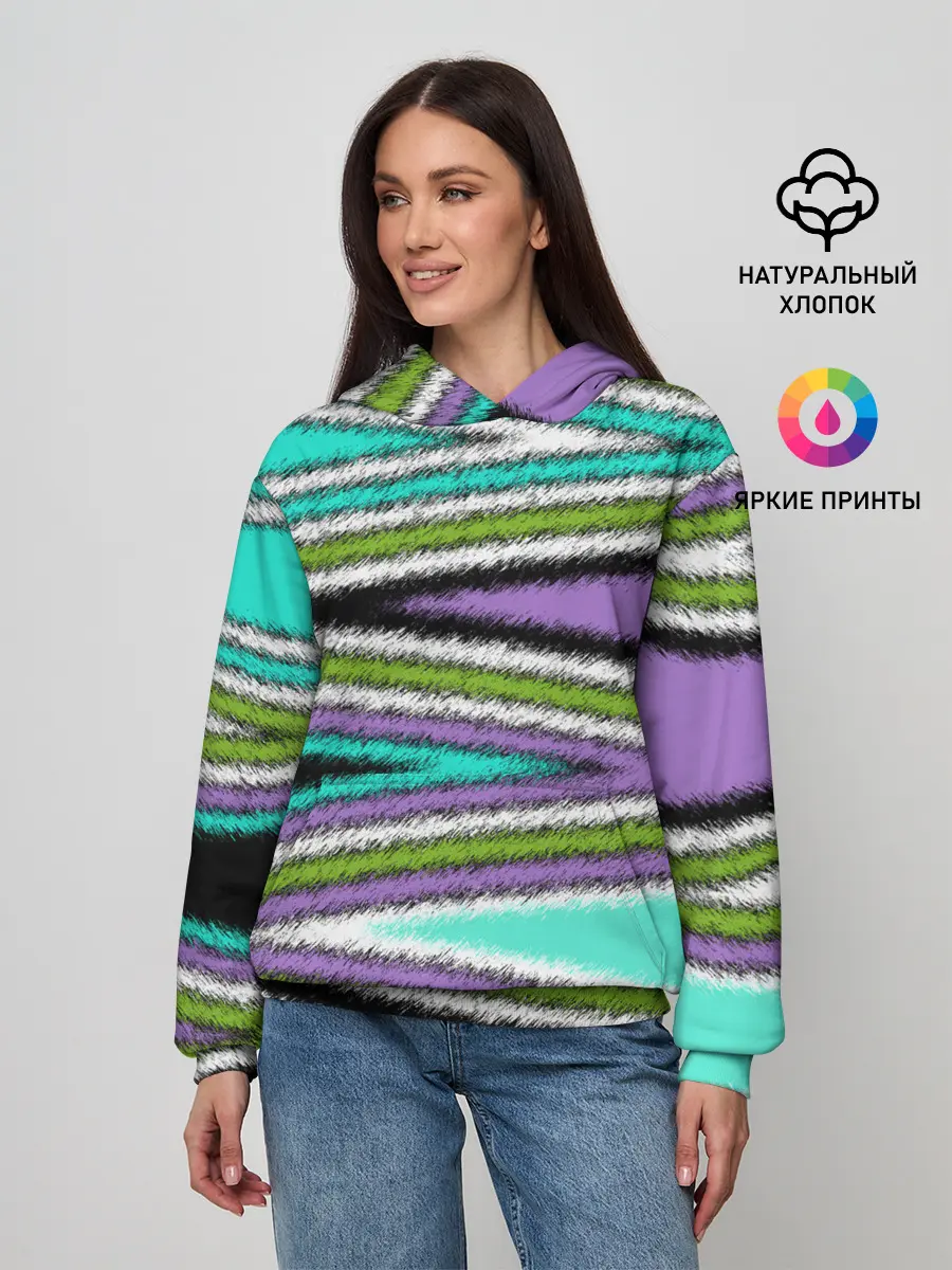 Женское худи / Абстрактный асимметричный