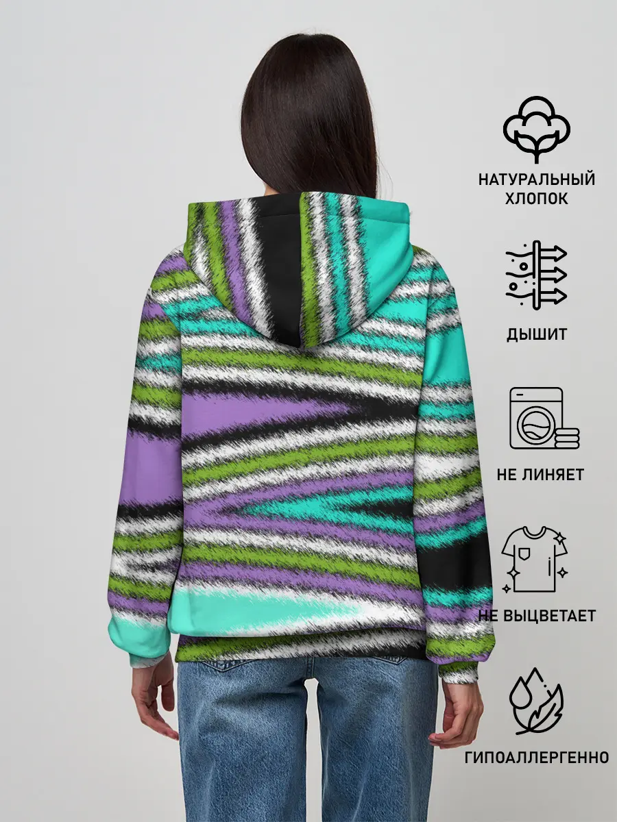 Женское худи / Абстрактный асимметричный