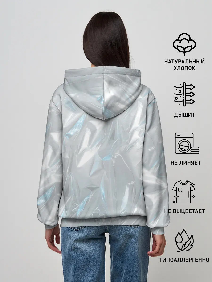 Женское худи / Голографическая текстура