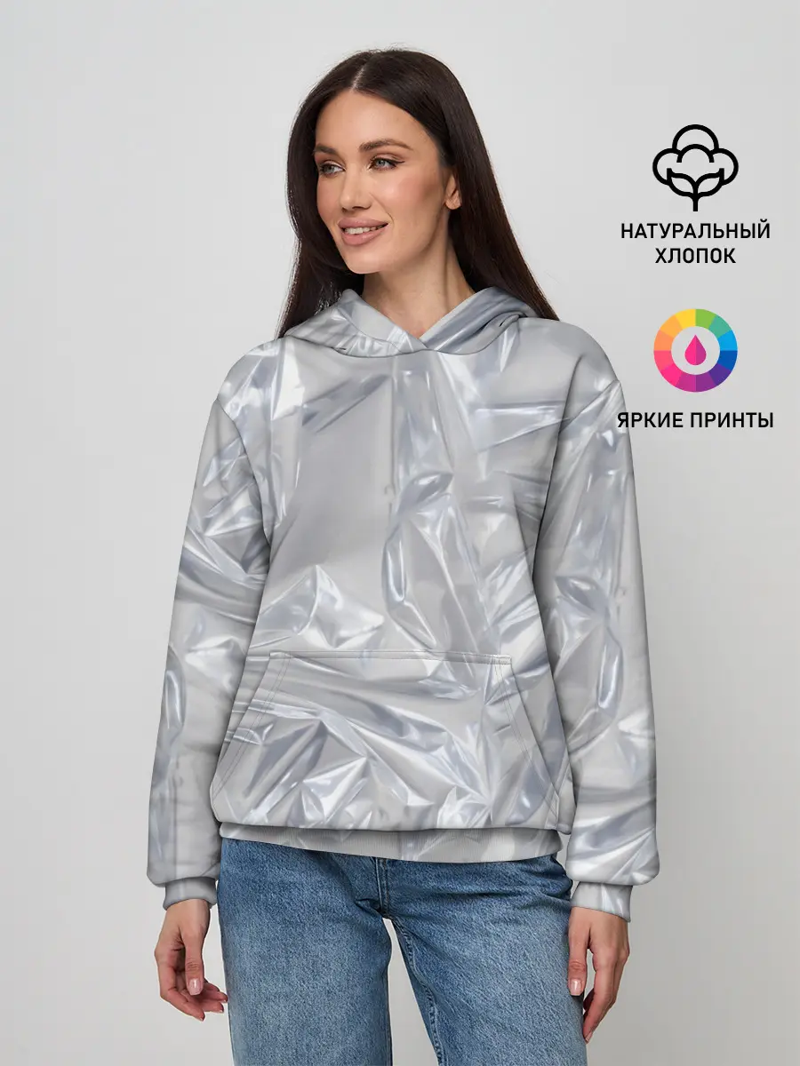 Женское худи / Голографичная фольга