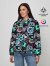 Женское худи / Абстрактный узор ретро