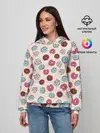 Женское худи / Пончики донаты паттерн