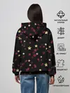 Женское худи / Блестящие звезды на черном