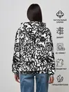 Женское худи / Graffiti black on white