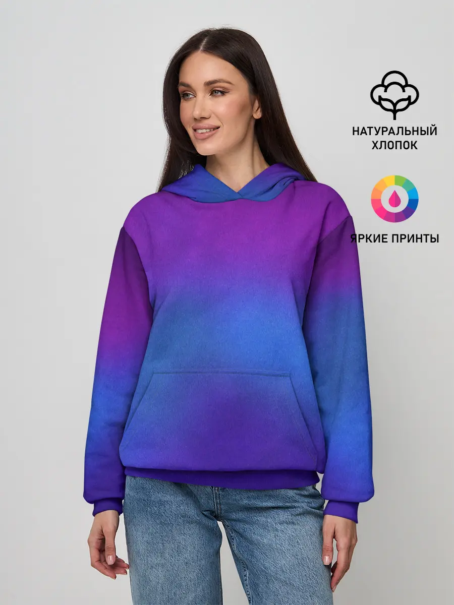 Женское худи / Leather gradient