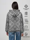 Женское худи / Черно-белый орнамент