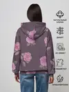 Женское худи / Камелии на вишневом фоне