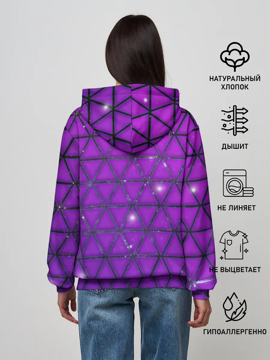 Женское худи / Фиолетовые треугольники