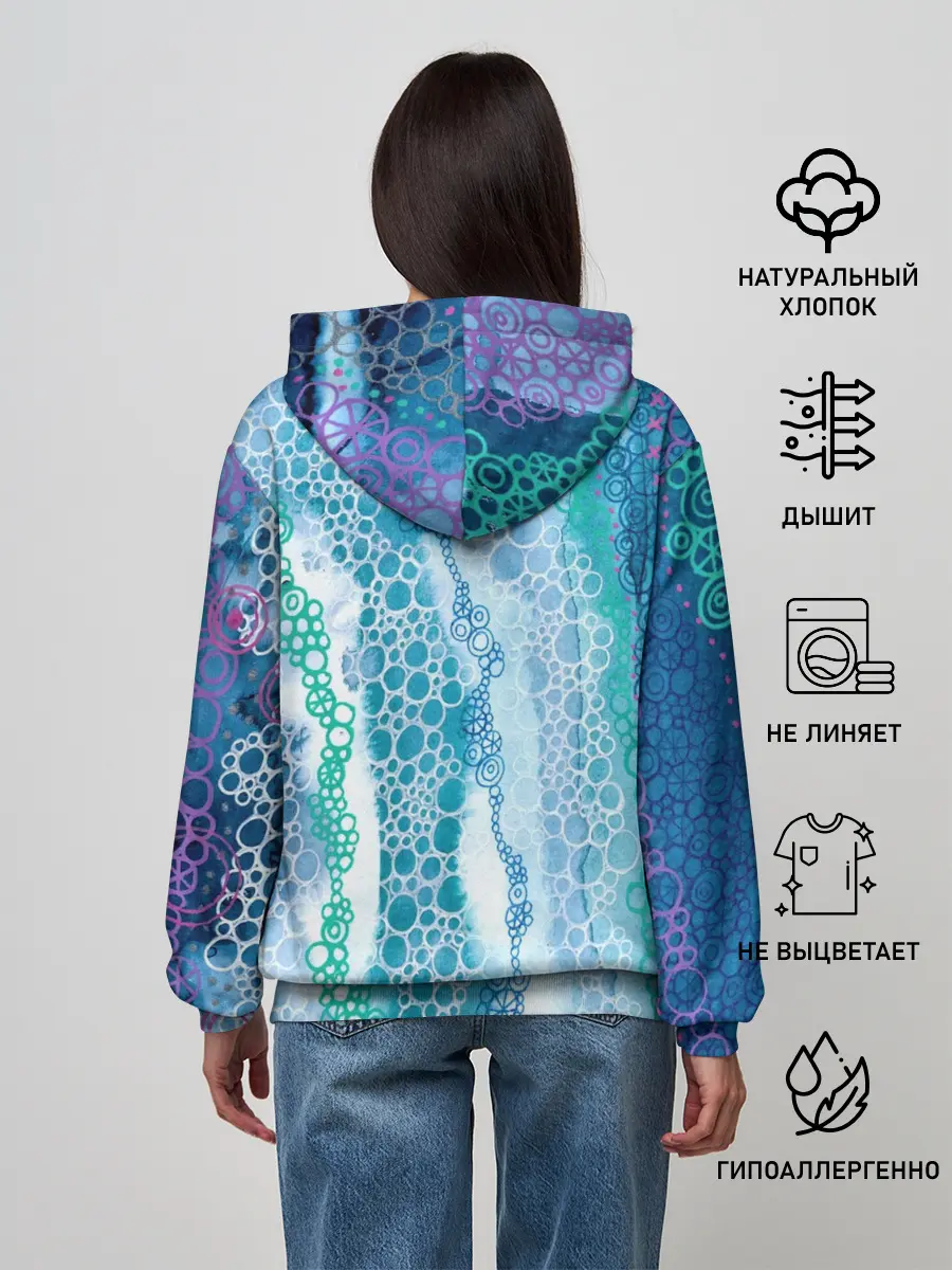 Женское худи / Водопад красочной пены