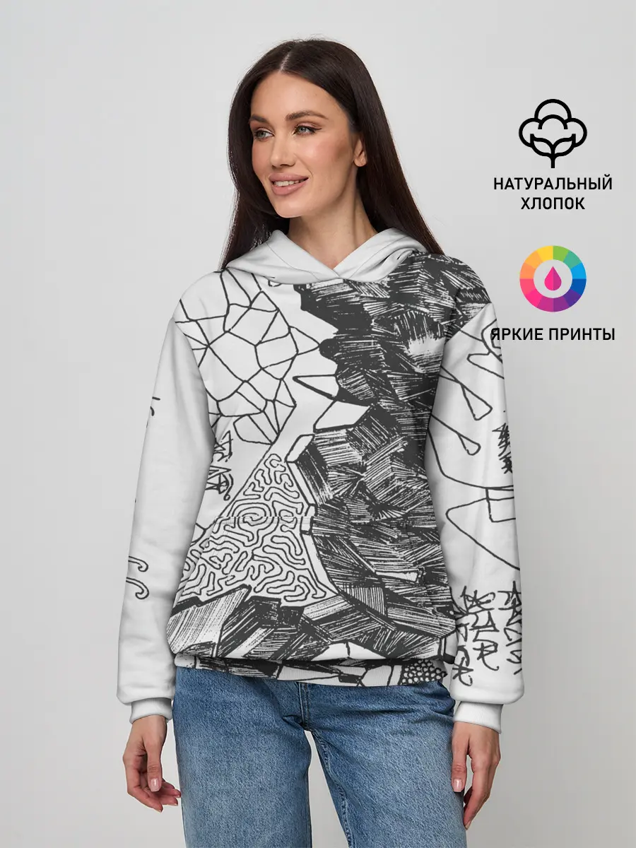 Женское худи / Структурная мозайка