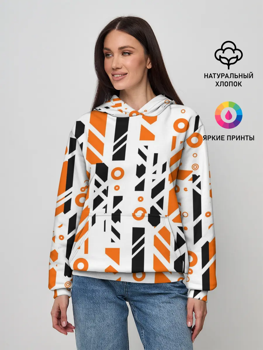 Женское худи / абстракция маршрут