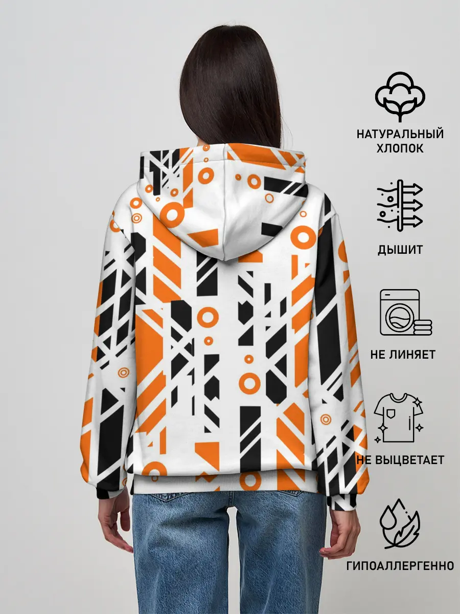 Женское худи / абстракция маршрут