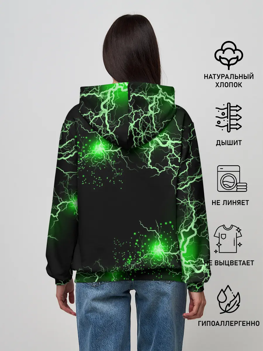 Женское худи / S.T.A.L.K.E.R. NEON МОЛНИЯ