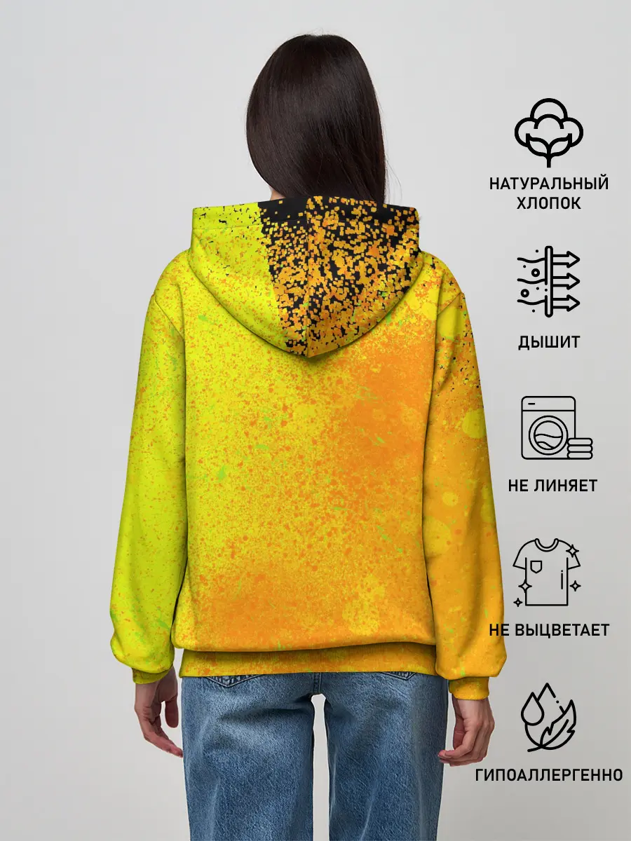 Женское худи / Гитара и подсолнухи