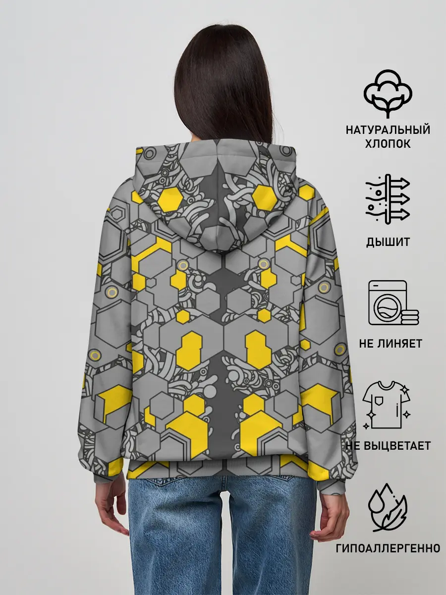 Женское худи / абстракция киберпанк