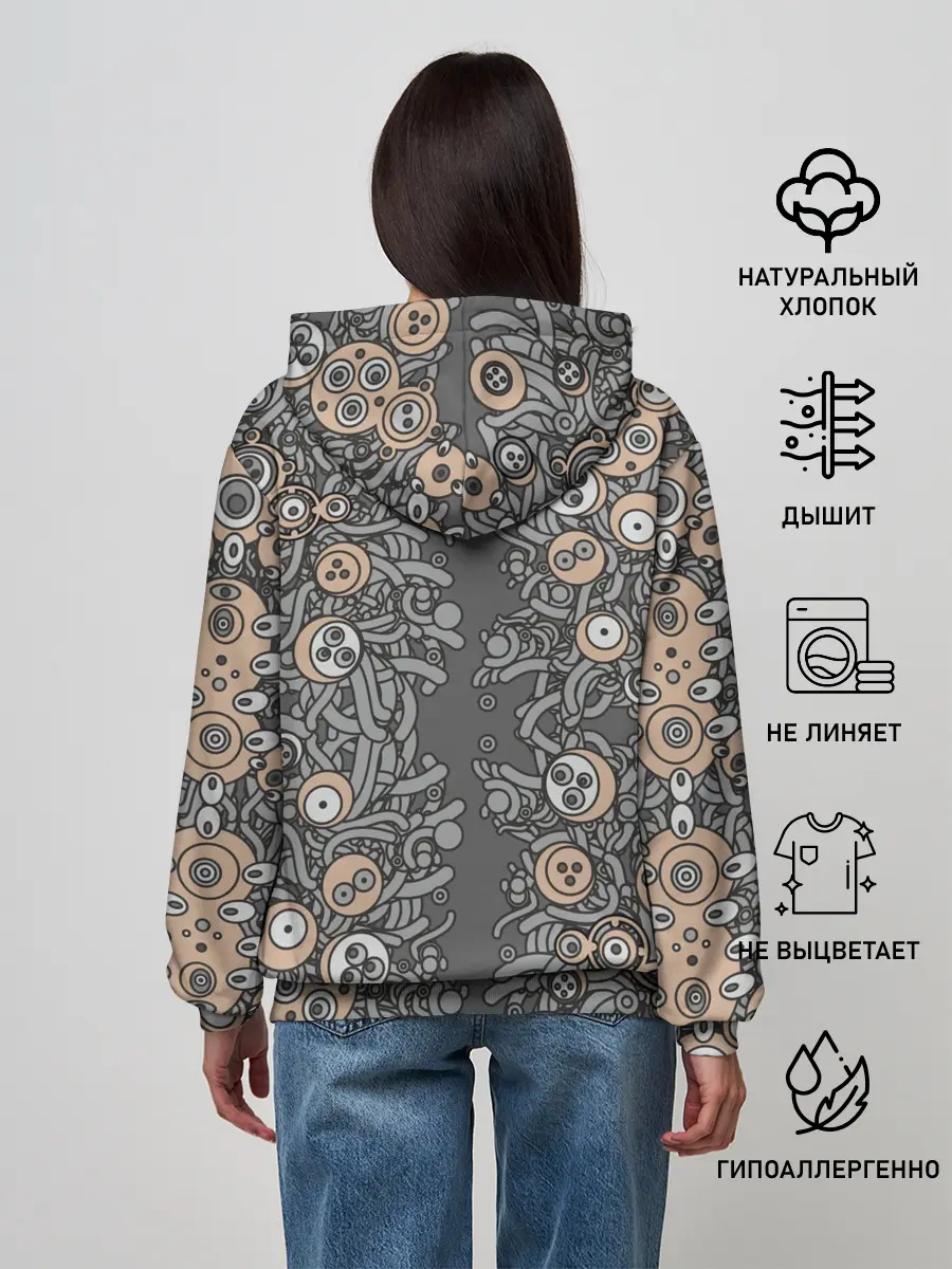 Женское худи / психоделика киберпанк