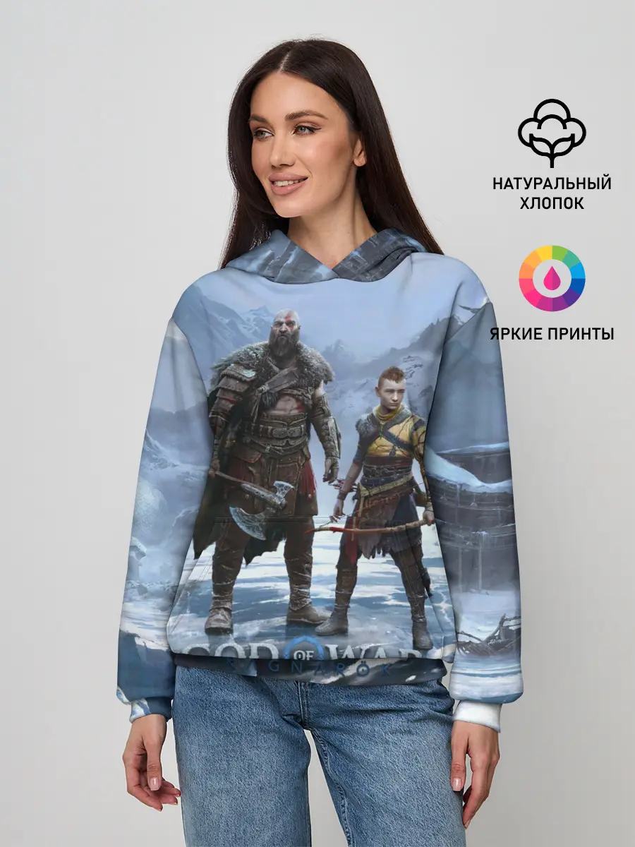 Женское худи / Кратос и Атрей Рагнарек
