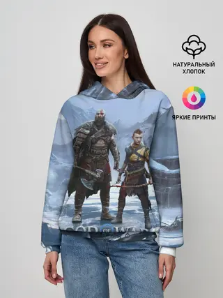 Женское худи / Кратос и Атрей Рагнарек