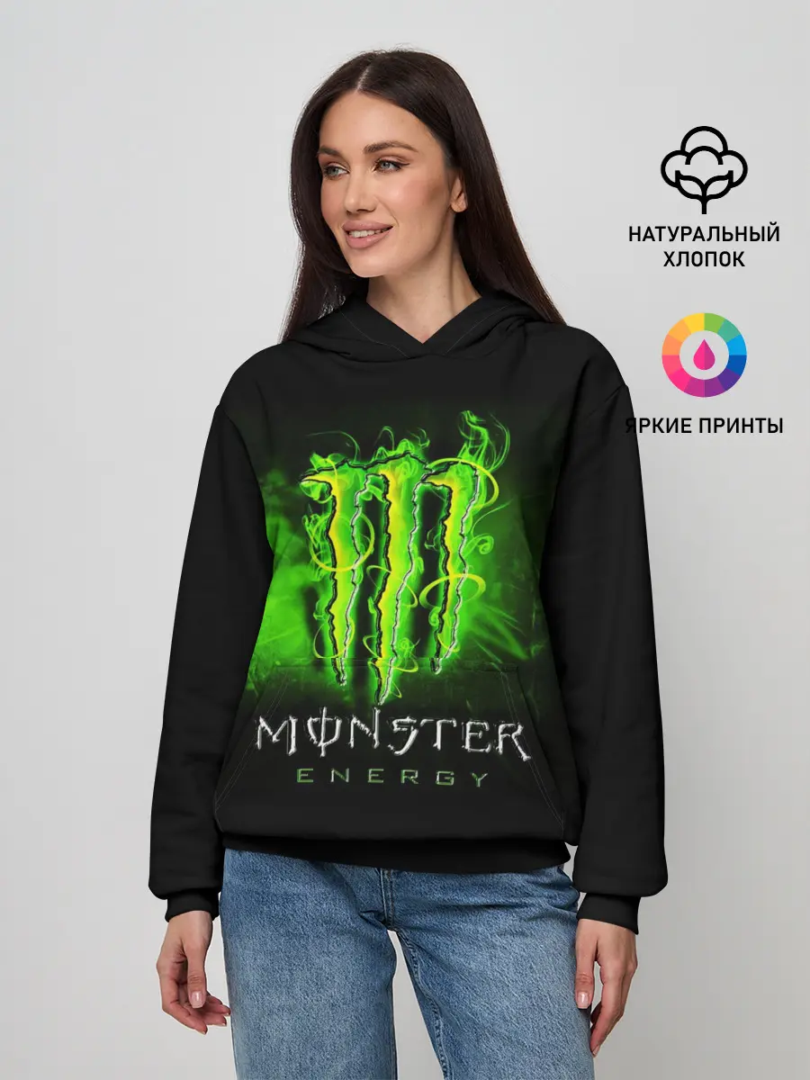 Женское худи / MONSTER ENERGY NEON | НЕОН