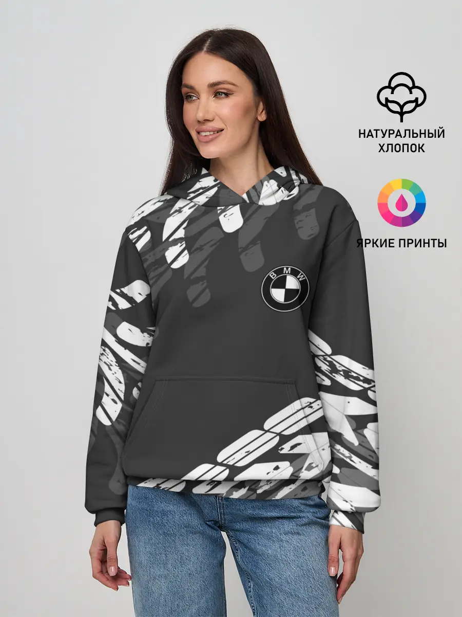 Женское худи / БМВ | BMW TIRE TREAD