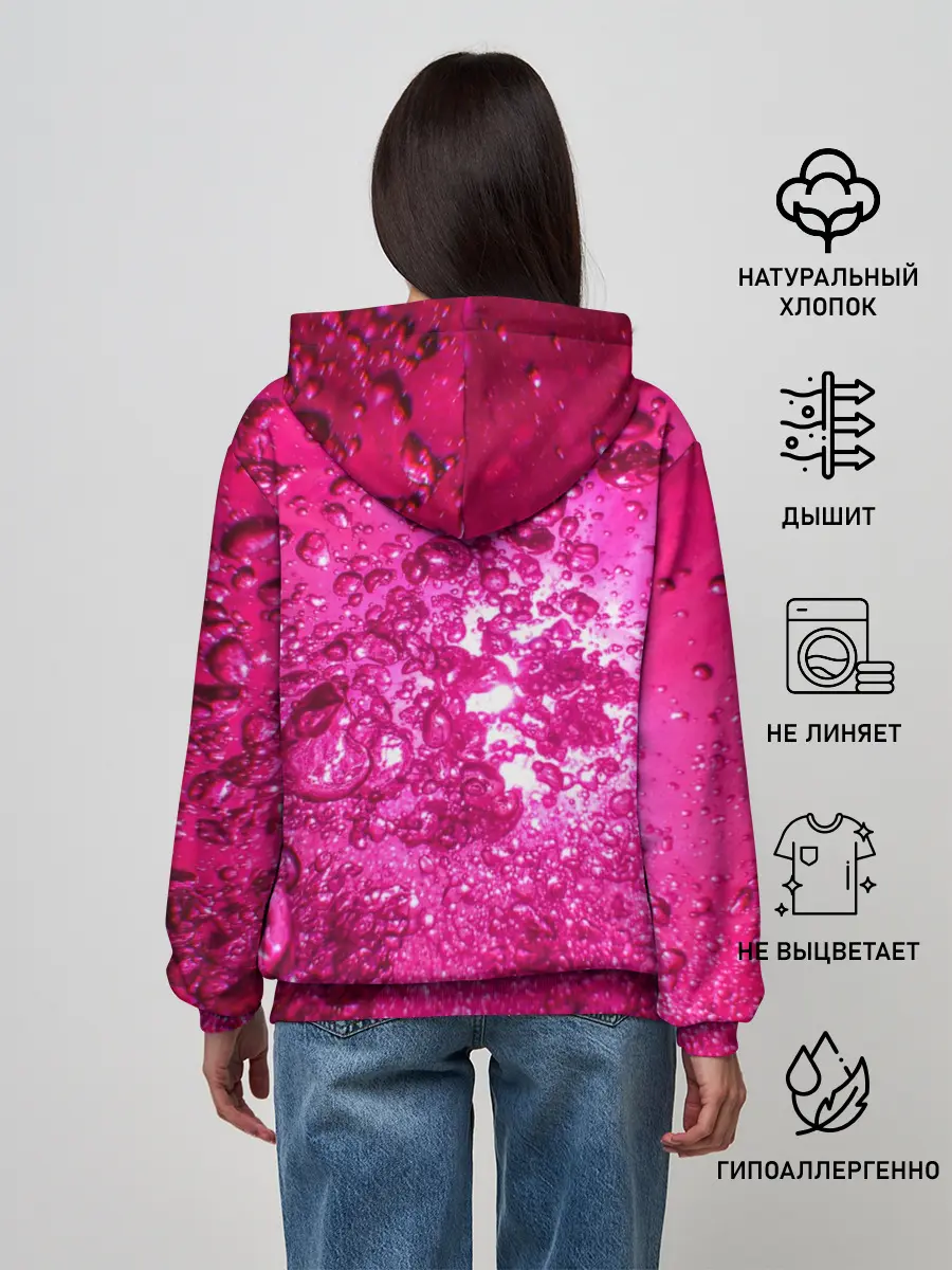 Женское худи / Розовые Пузырьки