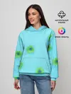 Женское худи / Зеленые Цветочки