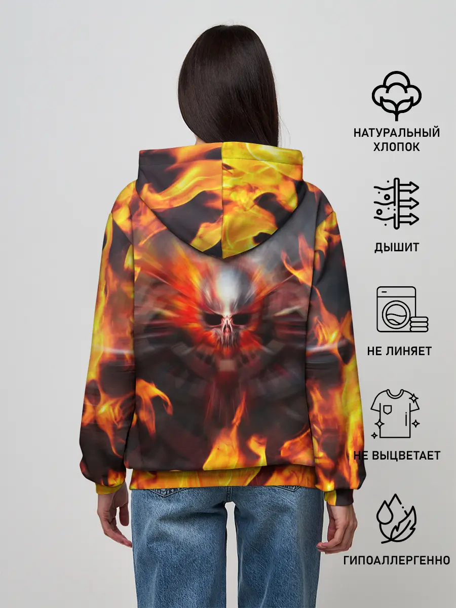 Женское худи / FIRE GEARS OF WAR | ПОСТЕР В ОГНЕ