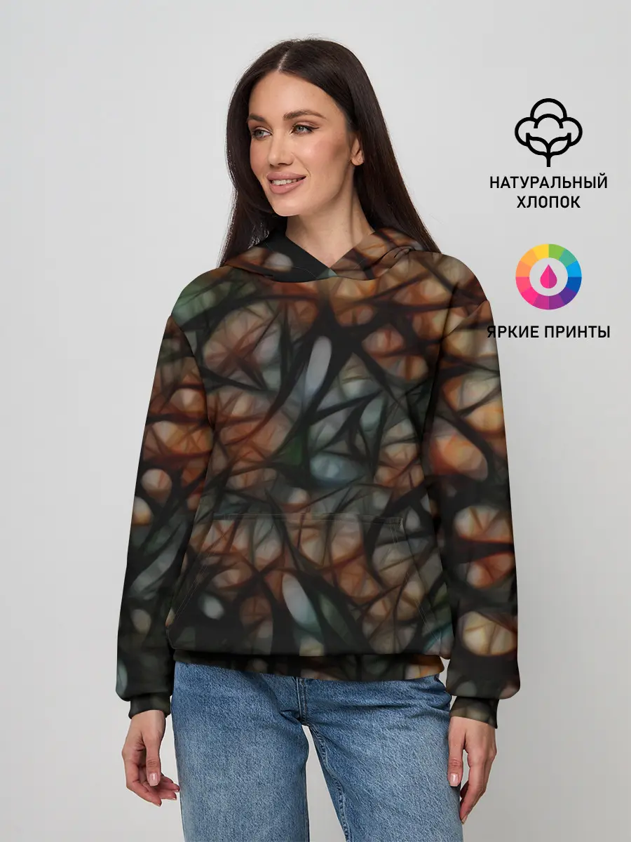 Женское худи / Мраморная паутинка