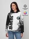 Женское худи / BMW | БМВ РАЗРЕЗАННОЕ ЛОГО