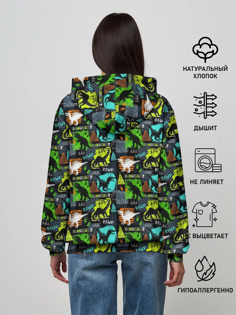 Женское худи / Dinosaurs