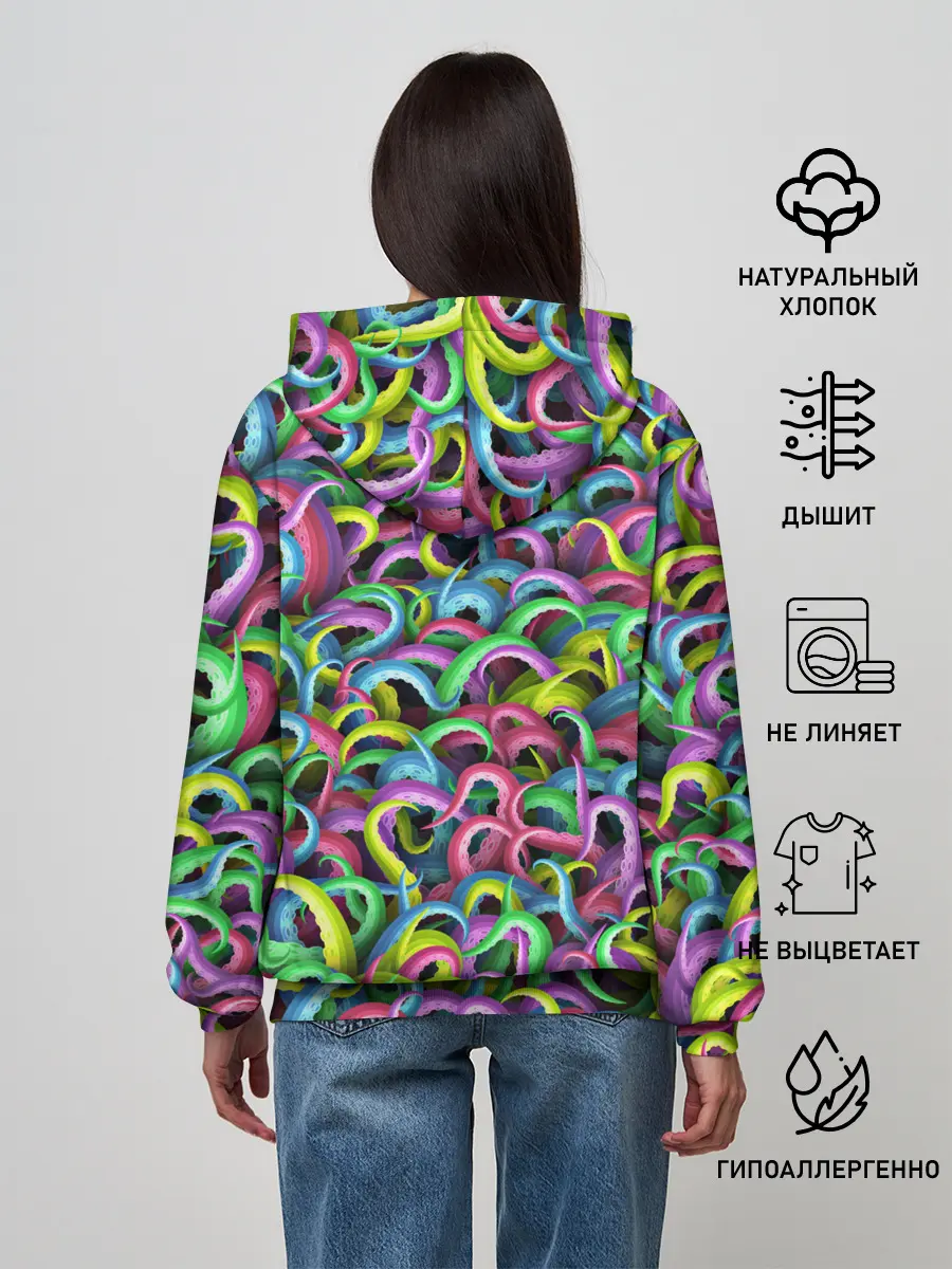 Женское худи / Психоделические щупальца