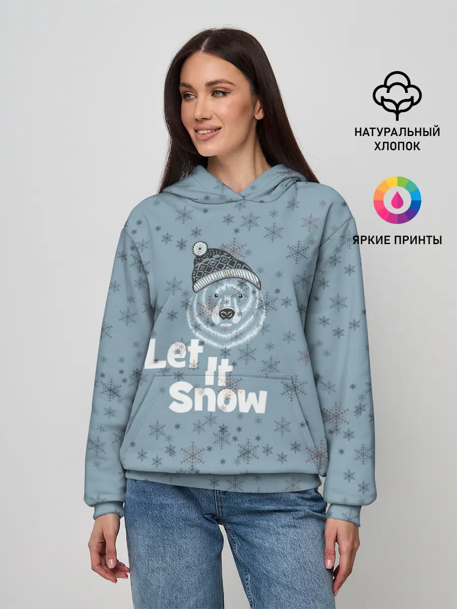 Женское худи / Зима снежинки