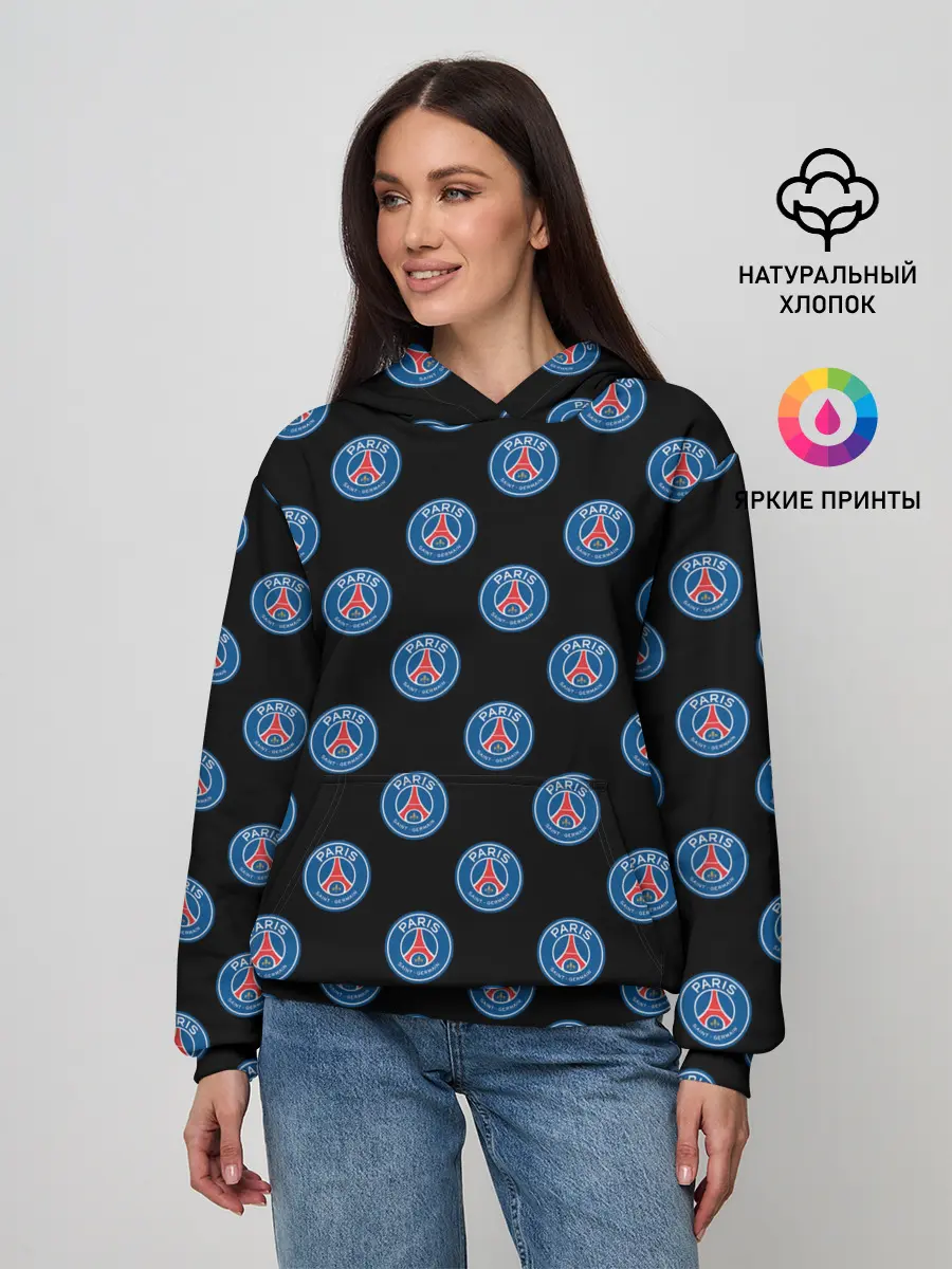 Женское худи / ПСЖ ПАТТЕРН | PSG PATTERN