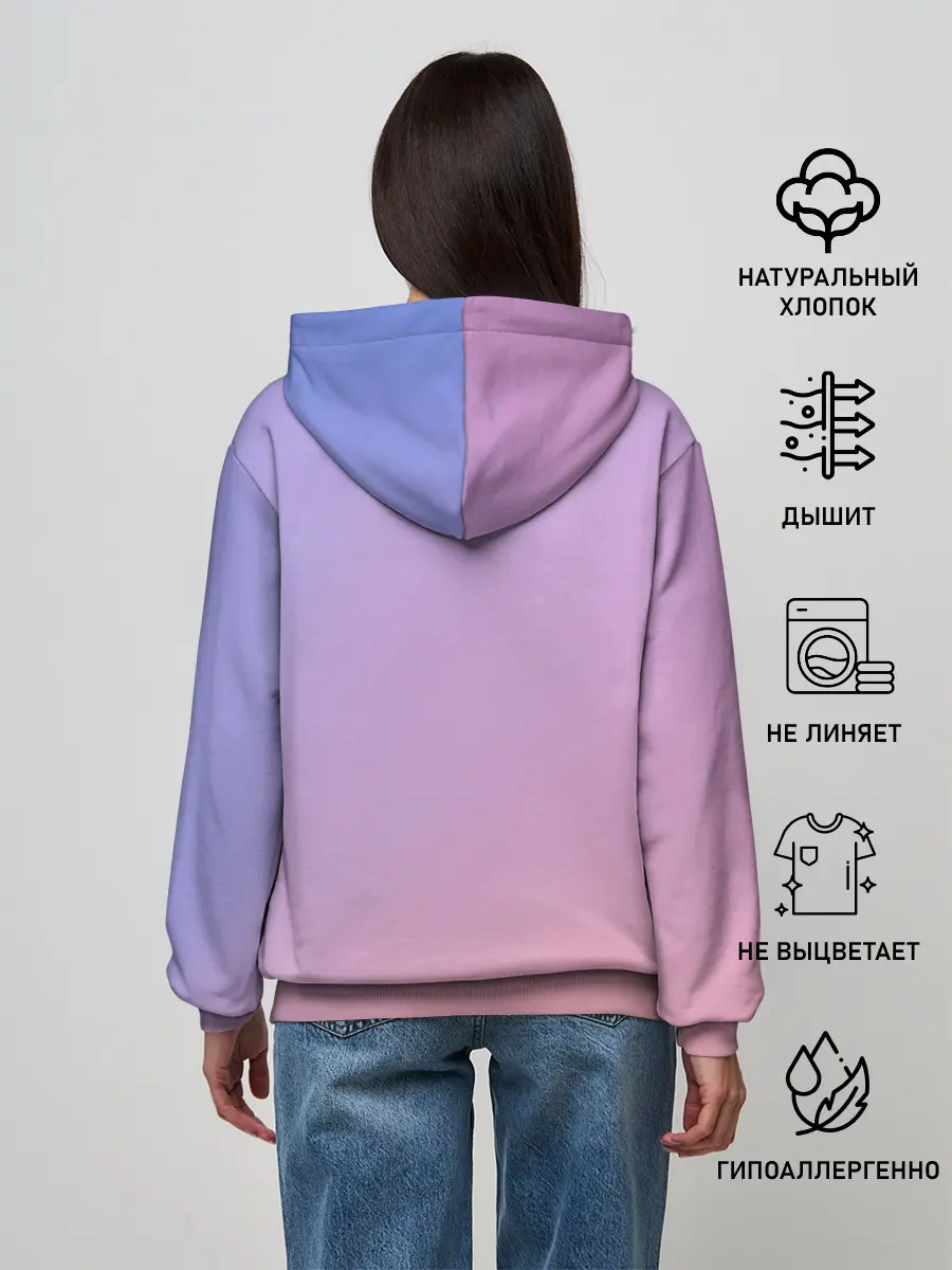 Женское худи / Timothee Chalamet розовый градиент