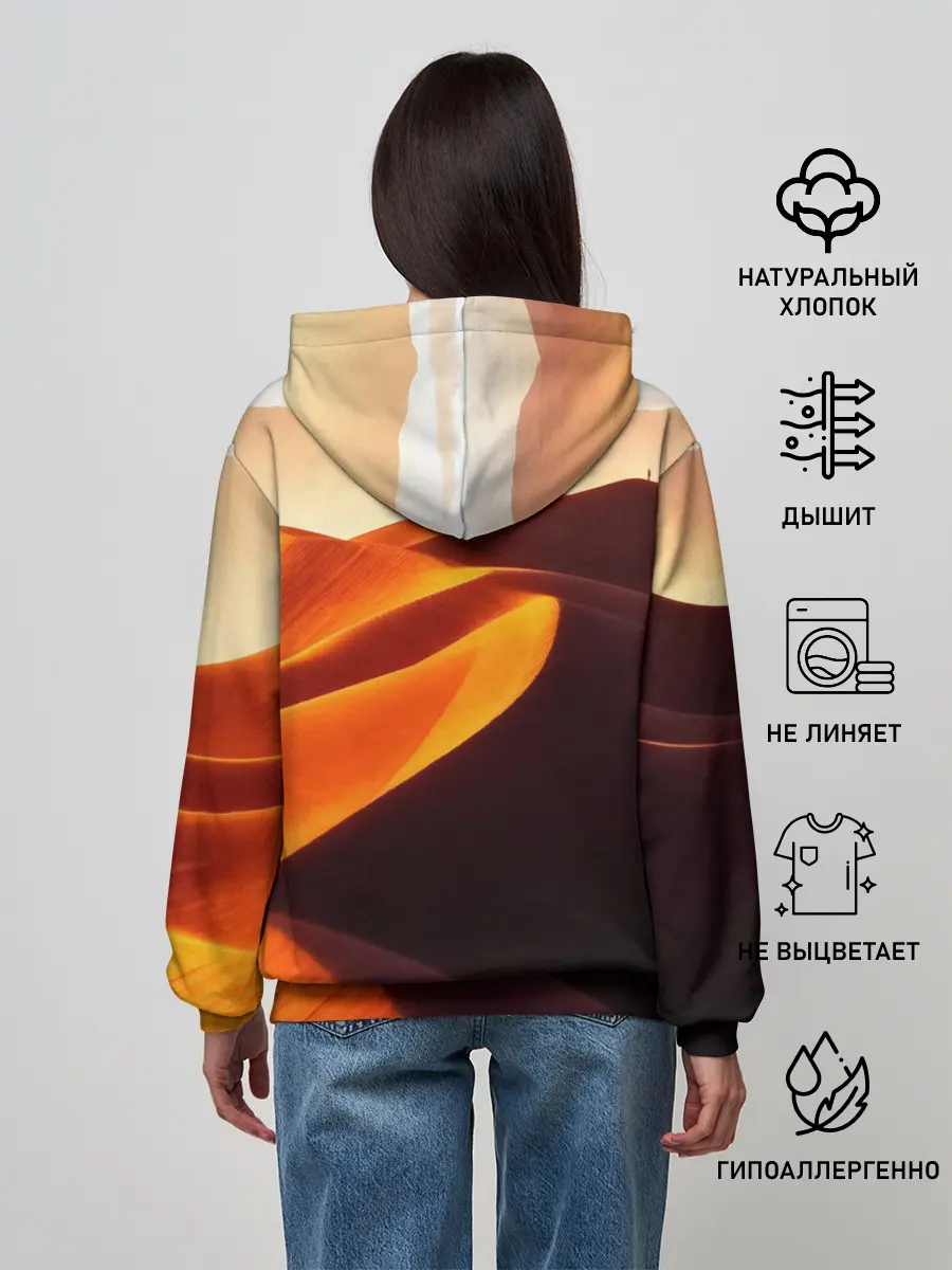 Женское худи / Пустыня дюна барханы