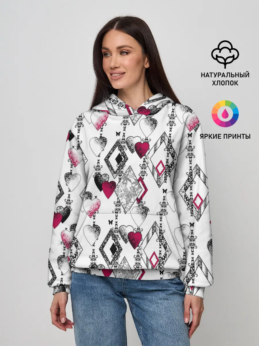 Женское худи / Абстрактный современный узор