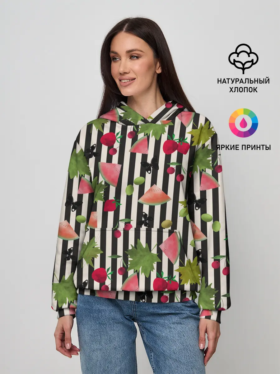 Женское худи / Ягодно-арбузный микс
