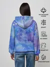 Женское худи / Акварельные разводы и брызги красок