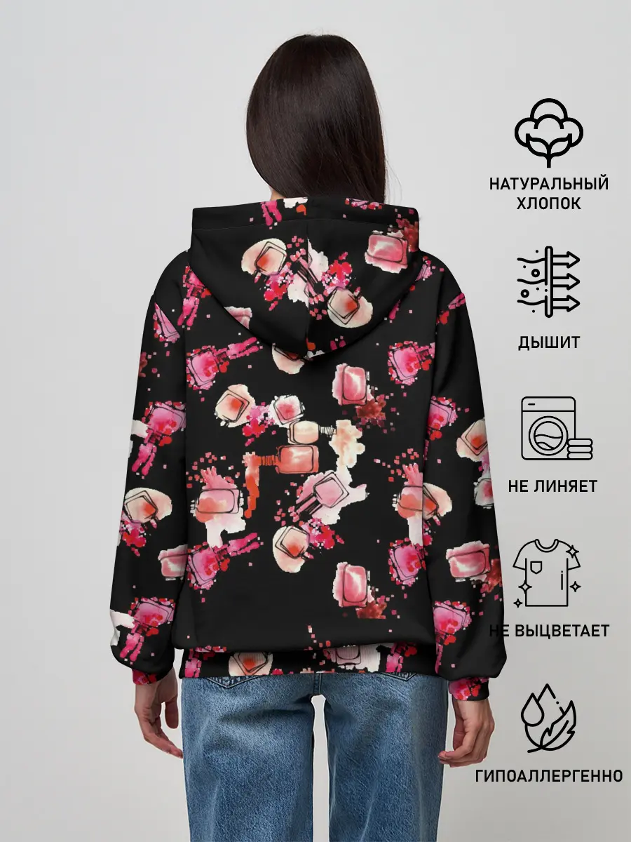 Женское худи / беспорядочный лак