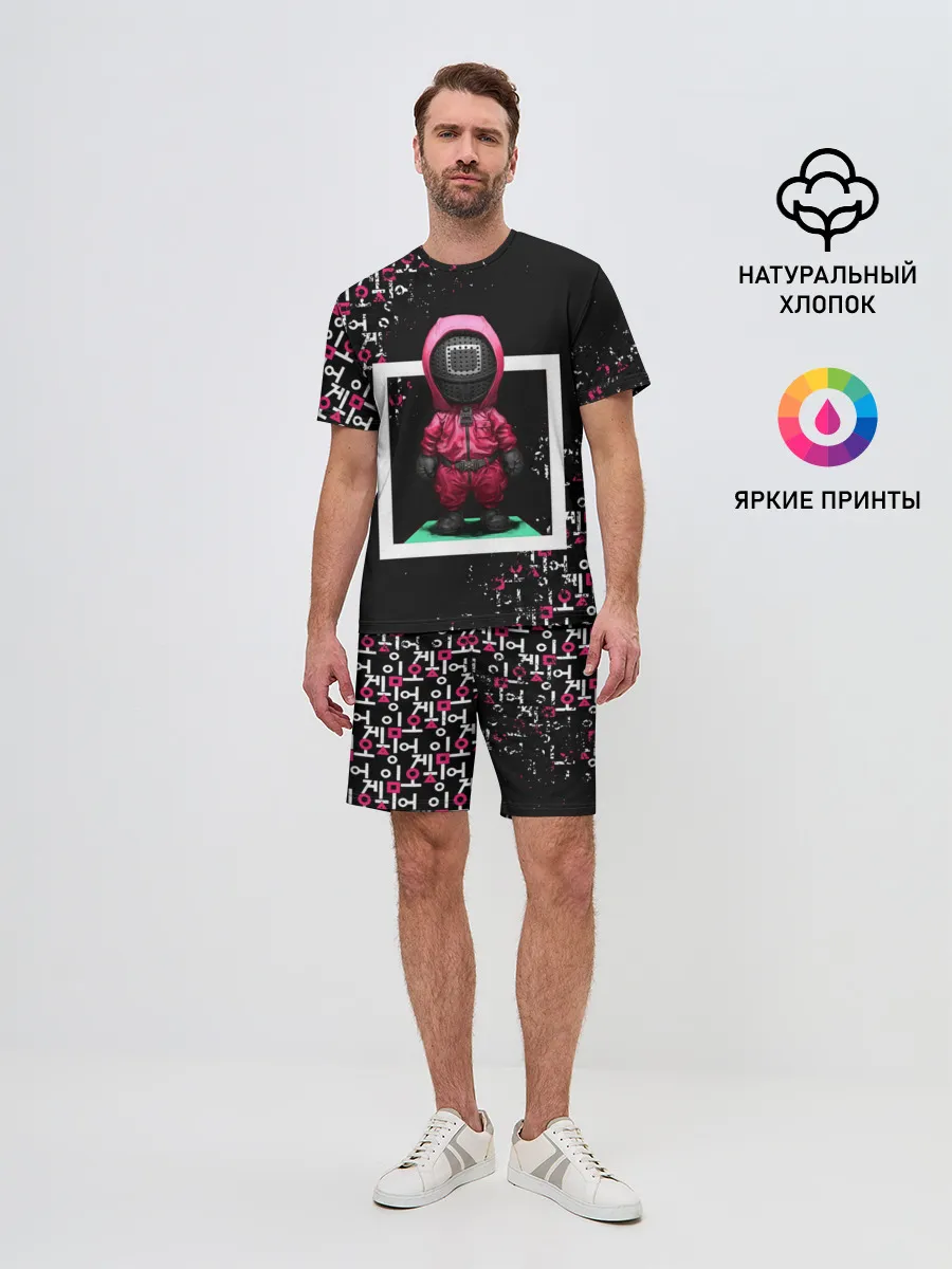 Мужской костюм с шортами / ИГРА В КАЛЬМАРА | SQUID GAME СТРАЖ