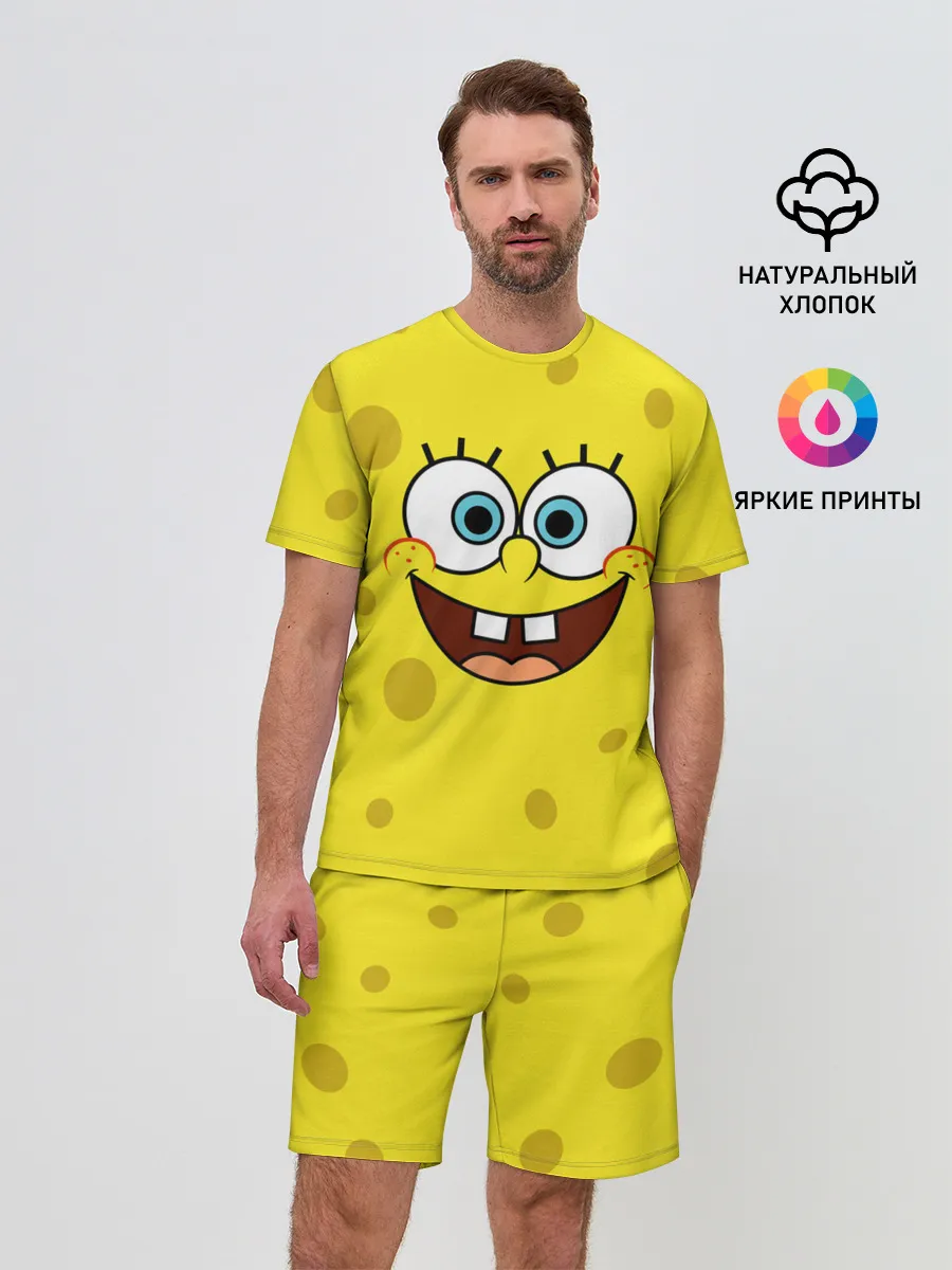 Мужской костюм с шортами / Губка Боб / SpongeBob