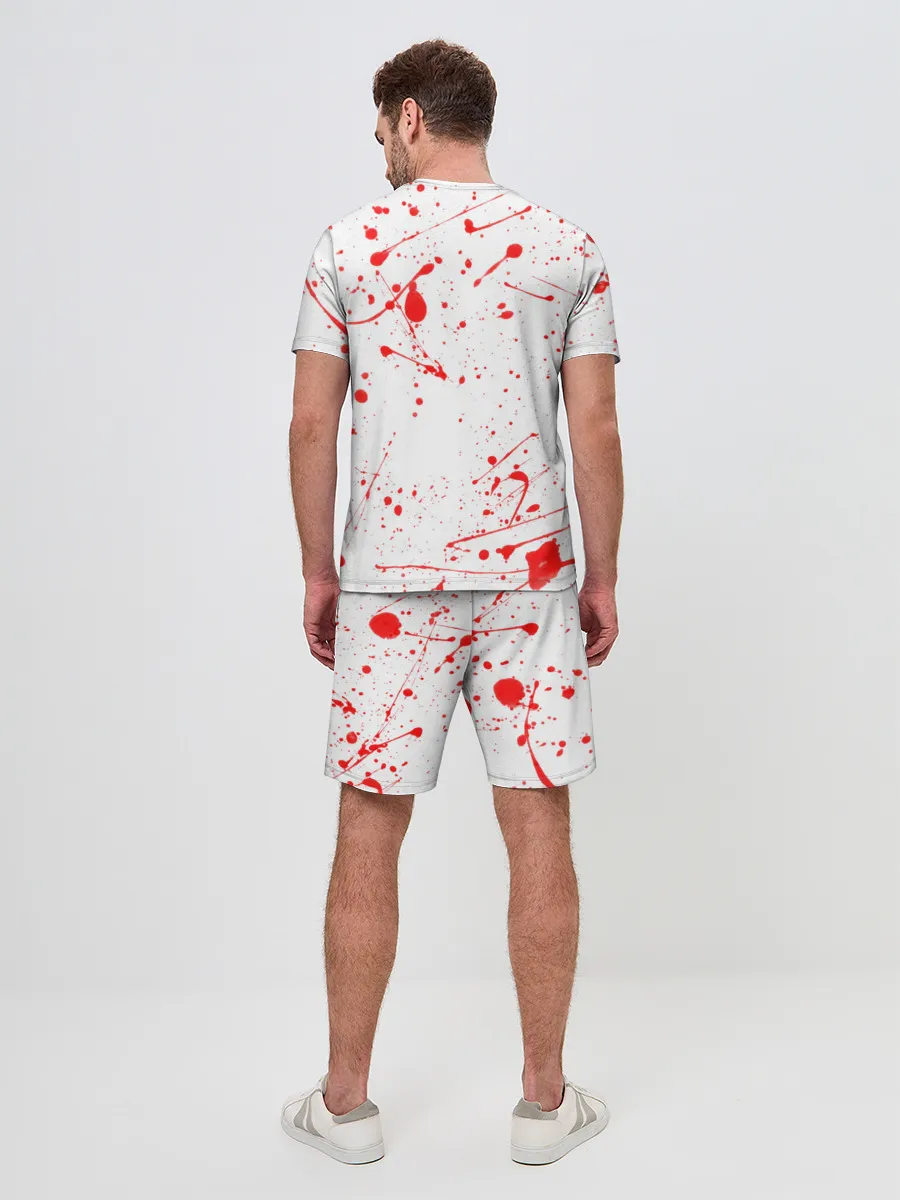 Мужской костюм с шортами / BERSERK брызги краски