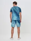 Мужской костюм с шортами / Голубой мрамор