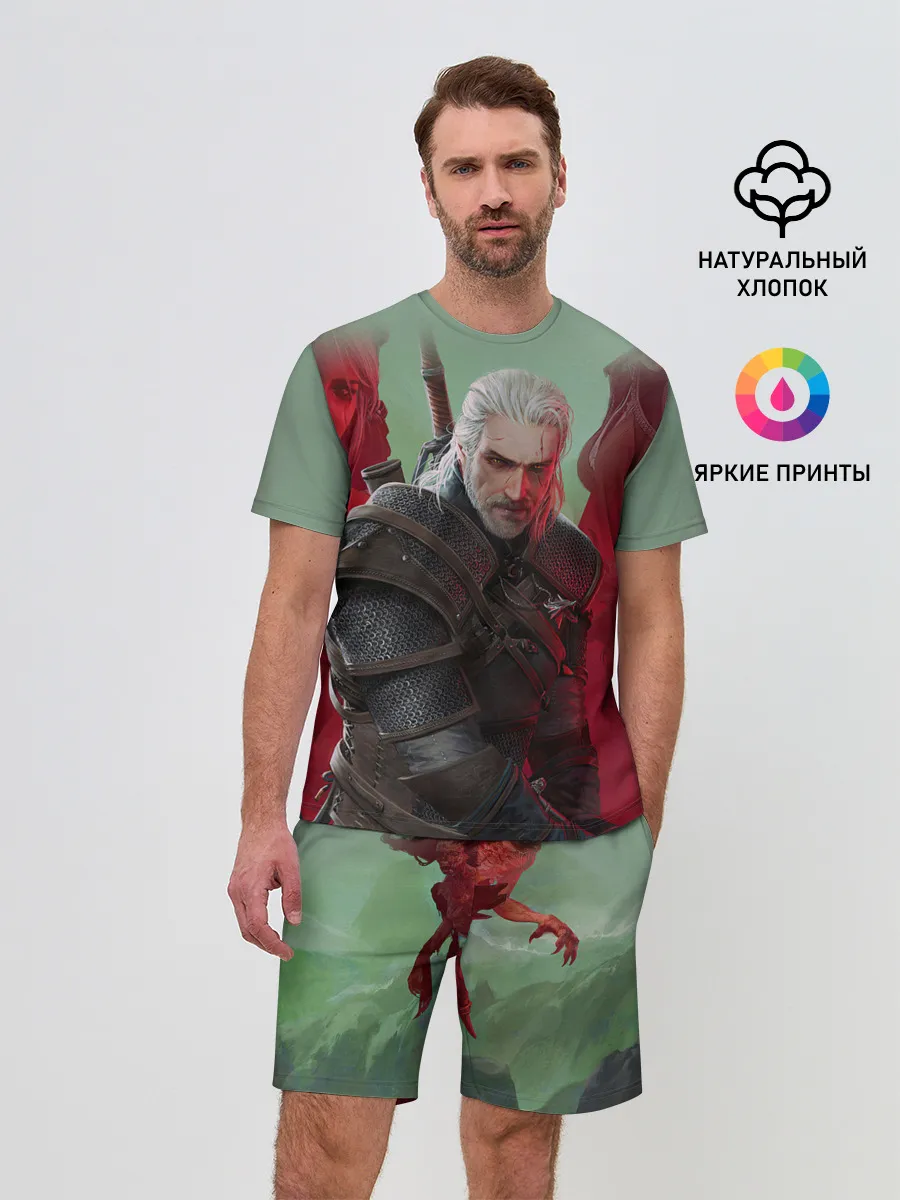 Мужской костюм с шортами / ВЕДЬМАК | THE WITCHER | ГЕРАЛЬТ С МЕЧОМ