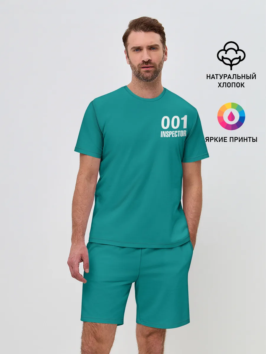 Мужской костюм с шортами / Игра в кальмара: инспектор 001