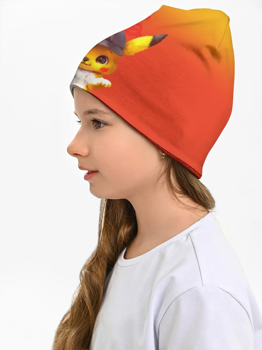 Детская шапка / Пика - пика оранжевый