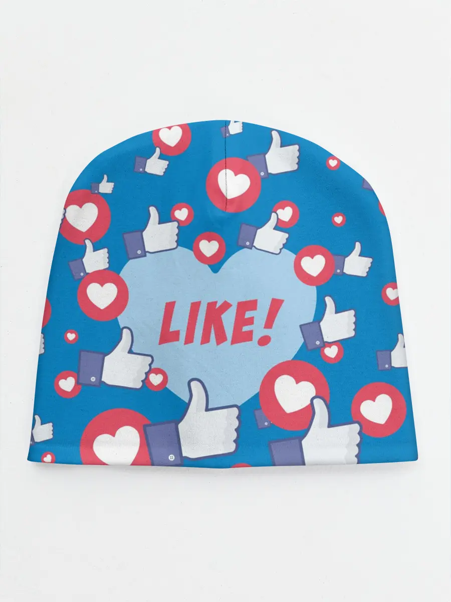 Детская шапка / Лайки и сердечки