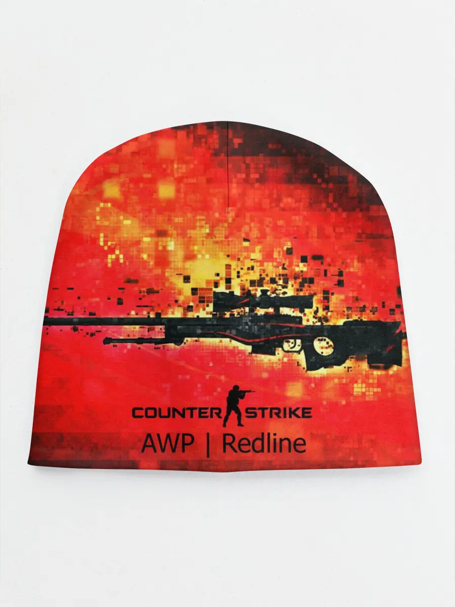 Детская шапка / cs go:AWP:Red Line