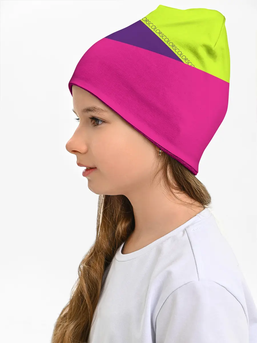 Детская шапка / Треугольники с розовым