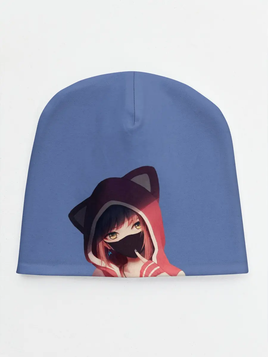 Детская шапка / Аниме девушка в маске с ушками